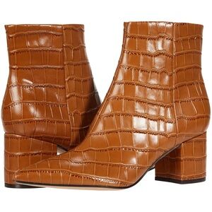 Marc Fisher Jarli Bootie Cognac Brown Crocodile